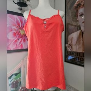 Torrid laced up strappy cami tank top